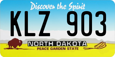 ND license plate KLZ903
