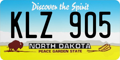 ND license plate KLZ905