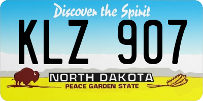 ND license plate KLZ907
