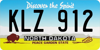 ND license plate KLZ912