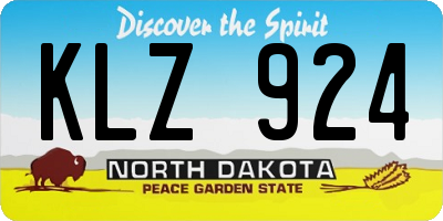ND license plate KLZ924