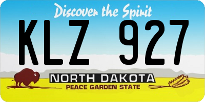 ND license plate KLZ927