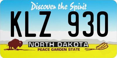 ND license plate KLZ930