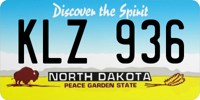 ND license plate KLZ936