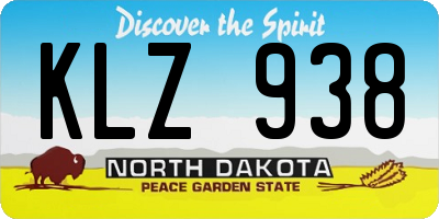 ND license plate KLZ938