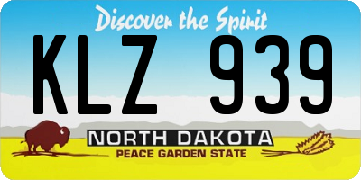 ND license plate KLZ939