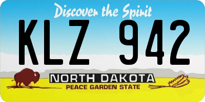 ND license plate KLZ942