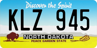 ND license plate KLZ945