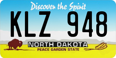 ND license plate KLZ948