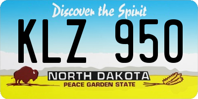 ND license plate KLZ950