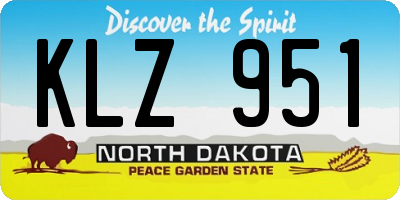 ND license plate KLZ951