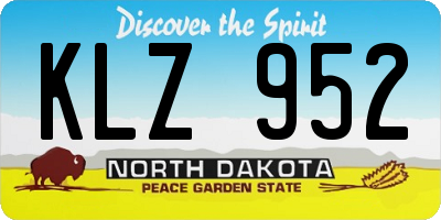 ND license plate KLZ952