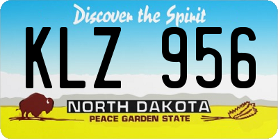 ND license plate KLZ956