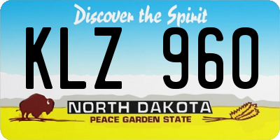ND license plate KLZ960