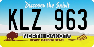 ND license plate KLZ963