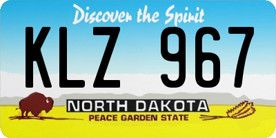 ND license plate KLZ967