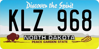ND license plate KLZ968