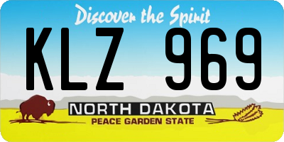 ND license plate KLZ969