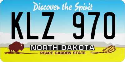 ND license plate KLZ970