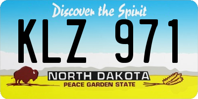 ND license plate KLZ971
