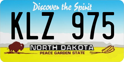 ND license plate KLZ975