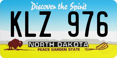 ND license plate KLZ976
