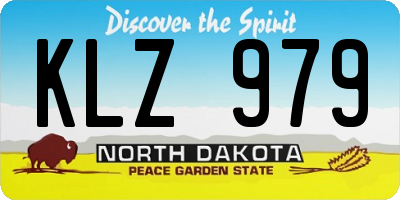 ND license plate KLZ979