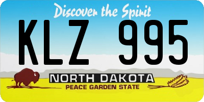 ND license plate KLZ995
