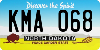 ND license plate KMA068