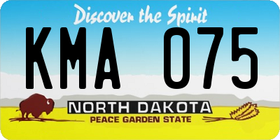 ND license plate KMA075