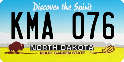 ND license plate KMA076