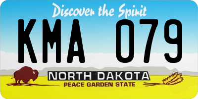 ND license plate KMA079