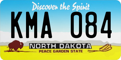 ND license plate KMA084