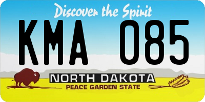 ND license plate KMA085