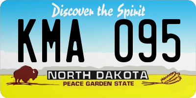 ND license plate KMA095