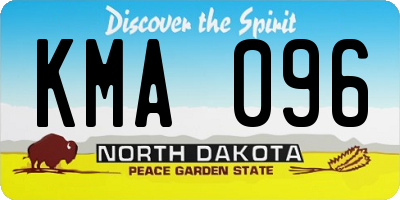 ND license plate KMA096