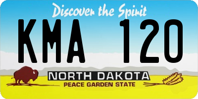 ND license plate KMA120