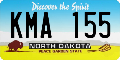 ND license plate KMA155