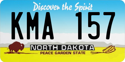 ND license plate KMA157
