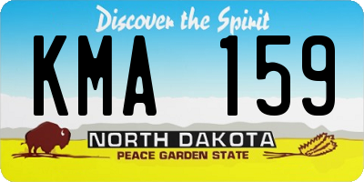 ND license plate KMA159