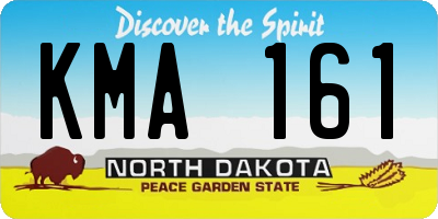 ND license plate KMA161
