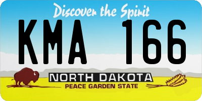 ND license plate KMA166