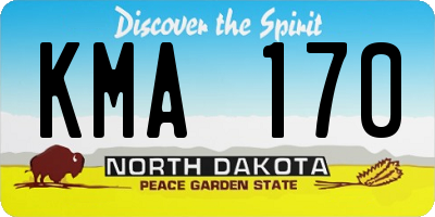 ND license plate KMA170