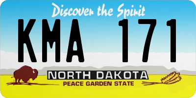 ND license plate KMA171