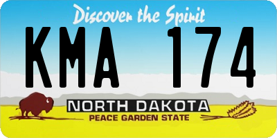 ND license plate KMA174