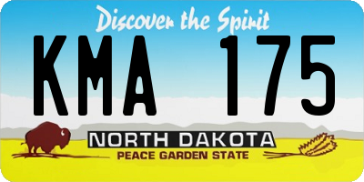 ND license plate KMA175