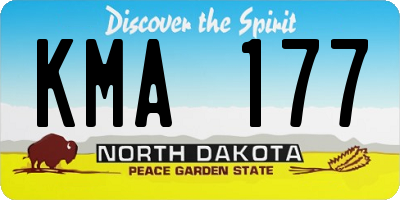 ND license plate KMA177