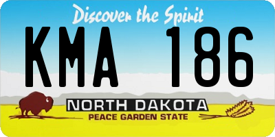 ND license plate KMA186