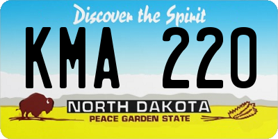 ND license plate KMA220