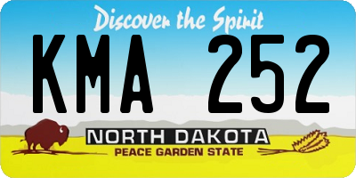 ND license plate KMA252